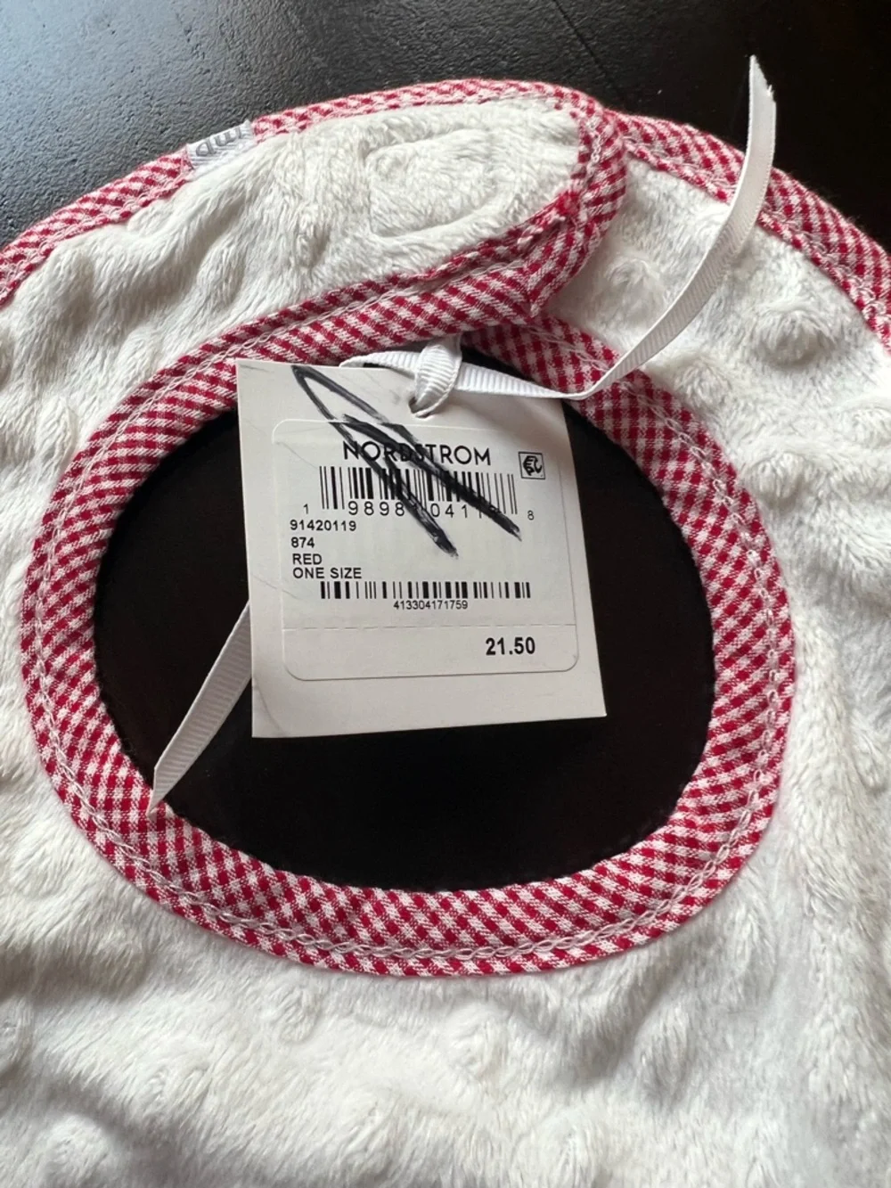New - Mud Pie My First Christmas Reindeer Baby Bib | Red & Green